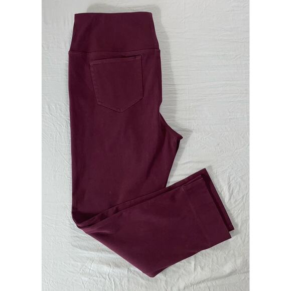J Jill Wearever Collection Relaxed Taper Pull On Pants. Burgundy, Women's L, GUC - Picture 2 of 8